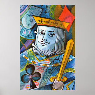 King Holding Sword stock illustration Poster