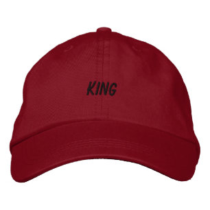 KING hoofddoek rood-Pet elegante vizier knap mooi Geborduurde Pet