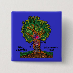 King J-lovers Mushroom Tree Button
