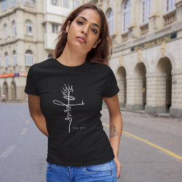 KING JESUS Christelijk Vrouwen Korte Mouw Donker T-shirt