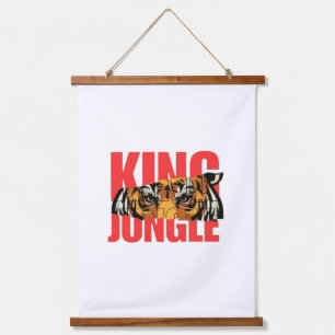 King Jungle – Wild Tijger Power Design Hangend Wandkleed