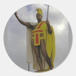 King Kamehameha Ronde Sticker