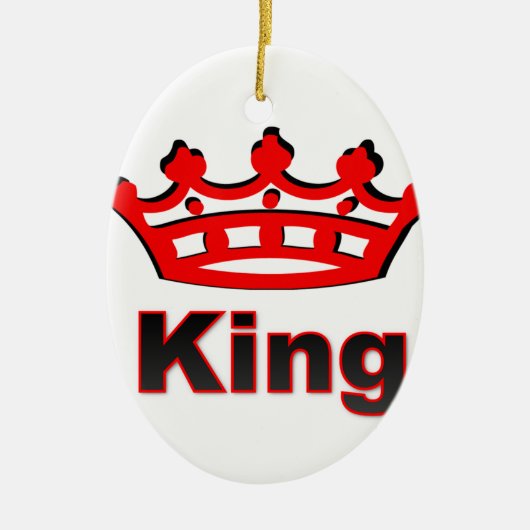 king keramisch ornament (Voorkant)