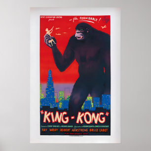King Kong par Marcel Bloch Affiche de film vintag