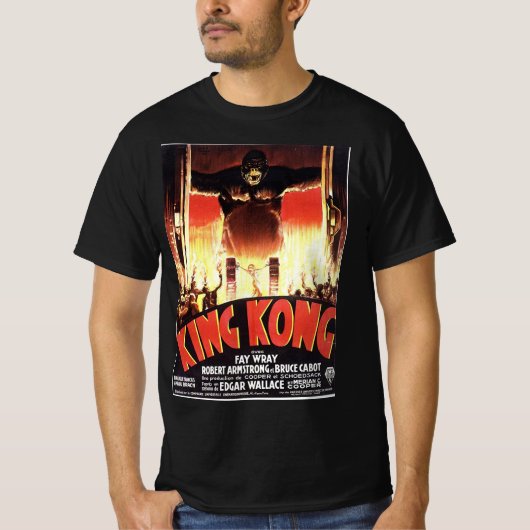 King Kong Scifi Alien Comic Comics 80s 70s Retro T-shirt (Voorkant)
