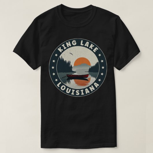 King Lake Louisiana Sunset TShirt (Design devant)