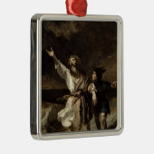 King Lear en de Fool in het Storm Metalen Ornament (Rechts)