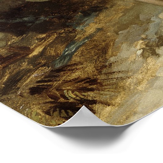 King Lear en de Fool in het Storm Poster (Hoek)