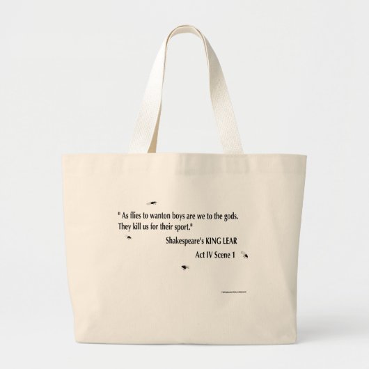 King Lear quote Grote Tote Bag (Voorkant)