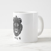 King Lion Black Art Coffee Mug (Devant droit)