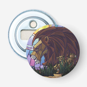 King Lion en Cubs Button Flesopener