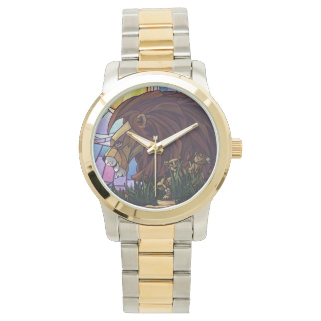 King Lion en Cubs Horloge (Voorkant)