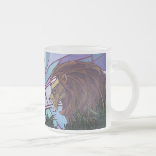 King Lion en Cubs Matglas Koffiemok (Rechts)