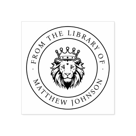 King Lion From The Library Of Custom Name Book Rubberstempel (Afrduk)