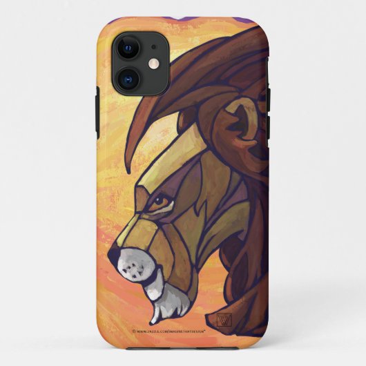 King Lion op Sinaasappel Case-Mate iPhone Case (Achterkant)