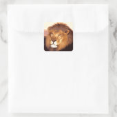 King Lion Vierkante Sticker (Tas)