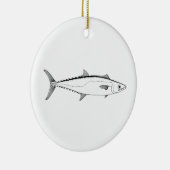 King Mackerel Line Art Keramisch Ornament (Rechts)