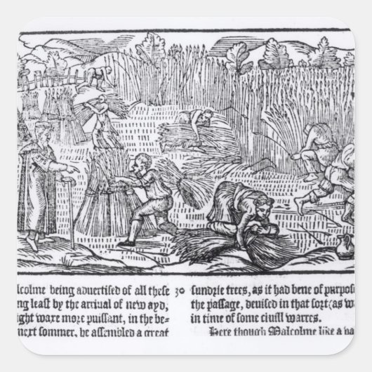 King Malcolm of Scotland Vierkante Sticker (Voorkant)