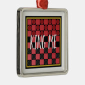 King Me Metalen Ornament (Rechts)