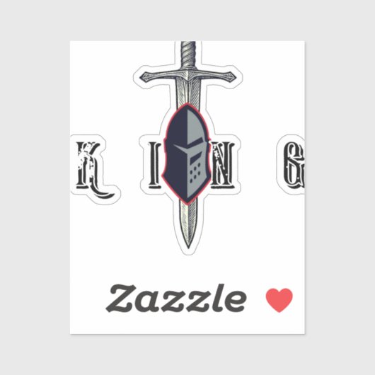 King Mindset Warrior Chef Sticker – Lead Fight (Feuille)