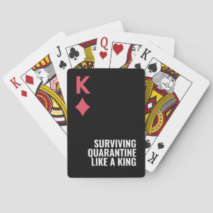 King Minimal Bold Surviving Quarantine Games Pokerkaarten