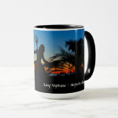 King Neptune bij Sunrise Silhoutte Mok (Voorkant rechts)