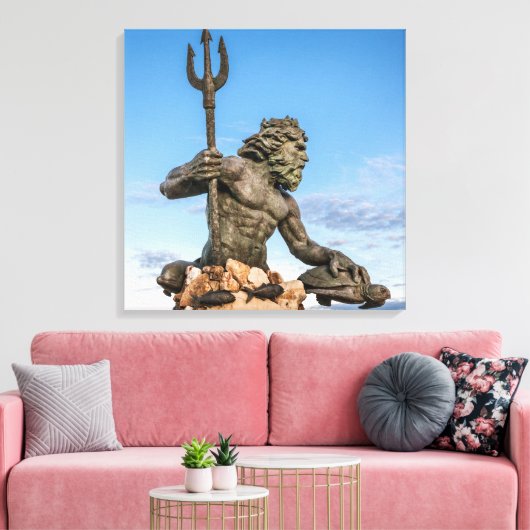 King Neptune Canvas Afdruk (Insitu (Woonkamer))