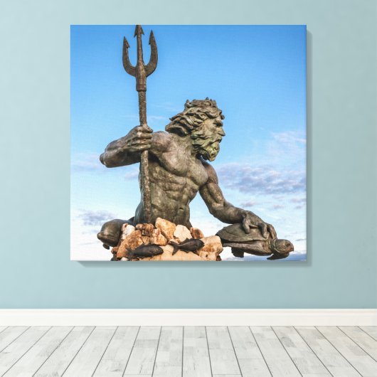 King Neptune Canvas Afdruk (Insitu (Houten vloer))