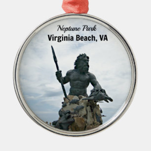 King Neptune Park, Virginia Beach, VA Metalen Ornament