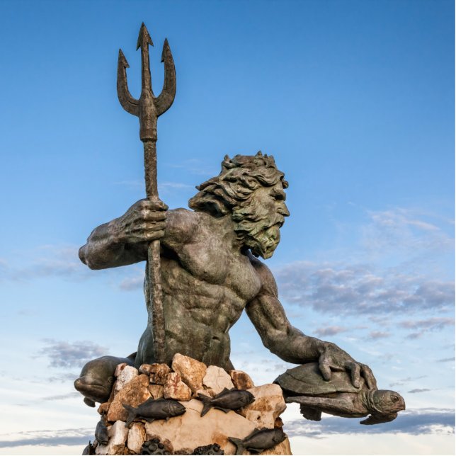 King Neptune Staand Fotobeeldje (Voorkant)