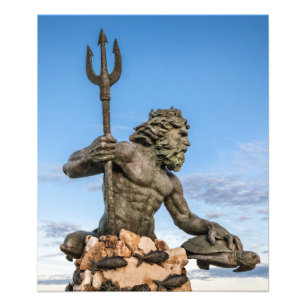 King Neptune Statue Foto Afdruk