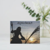 King Neptune Virginia Beach briefkaart (Staand voorkant)