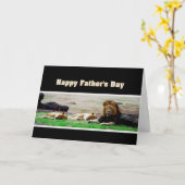 King of Beasts Happy Vaderdag Kaart (Gele Bloem)