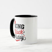 King of Black Friday Crown Typography Mok (Voorkant links)