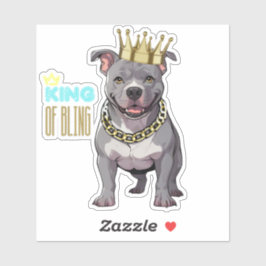 King of Bling Custom Pitbull Bully Ras Sticker