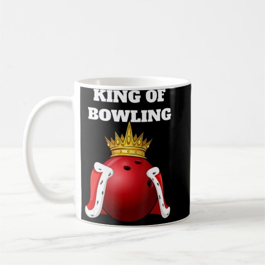 King of Bowling Mannen Bowling Player Boys Bowlin Koffiemok (Links)