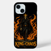 King of Chaos iPhone 15 Barely There Case Gothic (Achterkant)