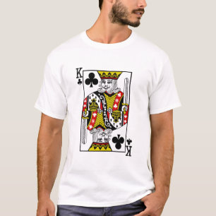 King of Clubs-speelkaarten T-shirt