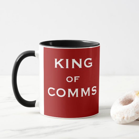 King of Comms Funny Head Communications Nickname Mok (Met donut)