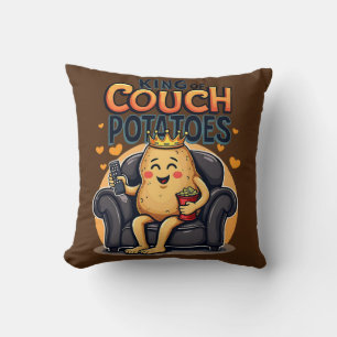 King of Couch Potatoes - Grappige Luie Aardappel Kussen