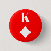 King of Diamonds - Spaarkaartsymbool Ronde Button 3,2 Cm (Voorkant)