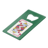 King of Hearts aangepaste naam spelen Kredietkaart Flessenopener (Voorkant Gekanteld)