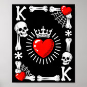 King Of Hearts Card Costume Funny Halloween King O Poster (Voorkant)