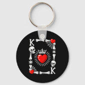 King Of Hearts Card Costume Funny Halloween King O Sleutelhanger (Voorkant)