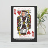 King of Hearts Casino Night Photo Invitation (Debout devant)