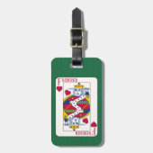 King of Hearts Custom Name Play Card Bagagelabel (Voorkant verticaal)