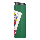 King of Hearts Custom Name Play Card Thermosbeker (Geroteerd rechts)