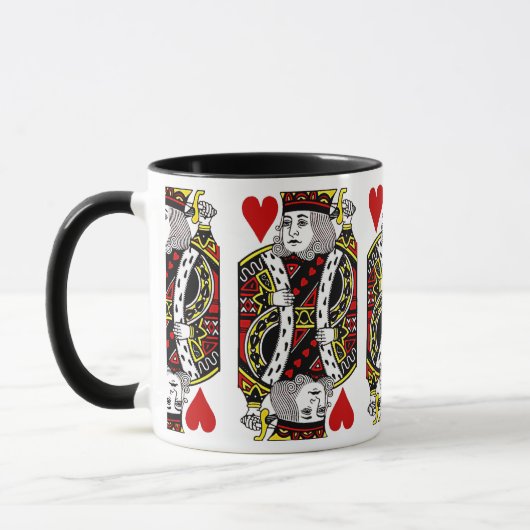 King of Hearts Design Café Mug (Gauche)