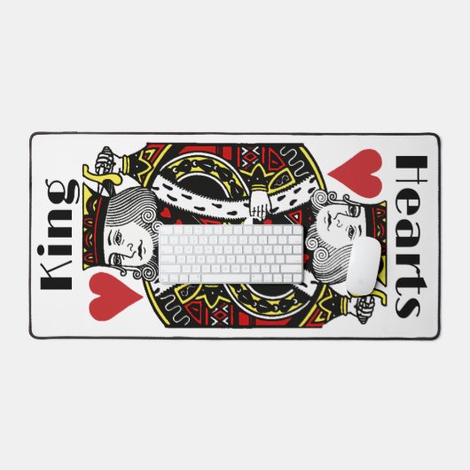 King of Hearts Design Desk Mat (Keyboard & Muis)