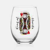 King of Hearts Design Verre sans pierre (Verso)
